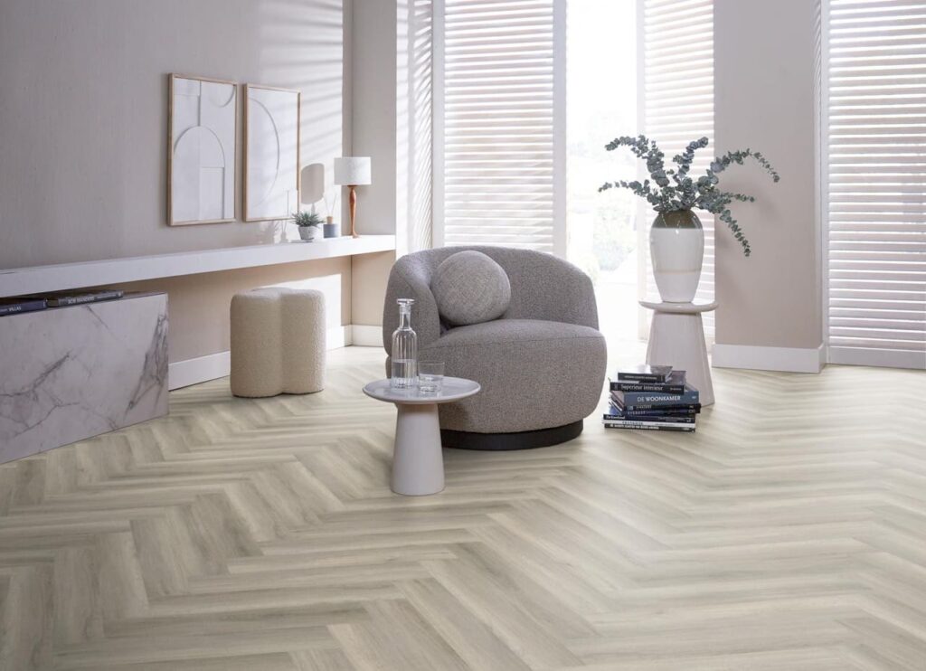 Ambiant Spigato Avanto visgraat dryback grey PVC