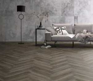 Ambiant Spigato Avanto visgraat dryback dark grey PVC