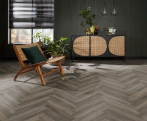 Ambiant Spigato Avanto visgraat dryback dark grey PVC