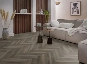 Ambiant Spigato Avanto visgraat dryback dark grey PVC