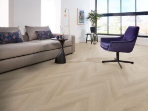 Ambiant Spigato Navaro visgraat dryback beige PVC