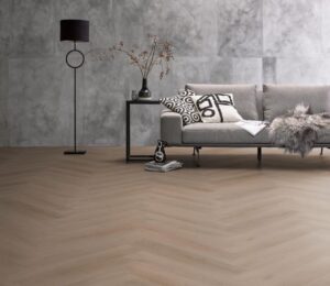 Ambiant Spigato Navaro visgraat dryback dark oak PVC