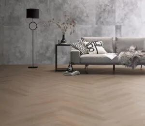 Ambiant Spigato Navaro visgraat dryback dark oak PVC