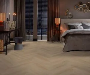 Ambiant Spigato Navaro visgraat dryback natural oak PVC