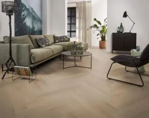 Ambiant Spigato Navaro visgraat dryback natural oak PVC