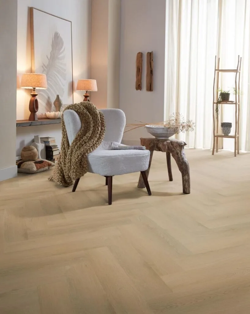 Ambiant Spigato Navaro visgraat dryback light oak PVC