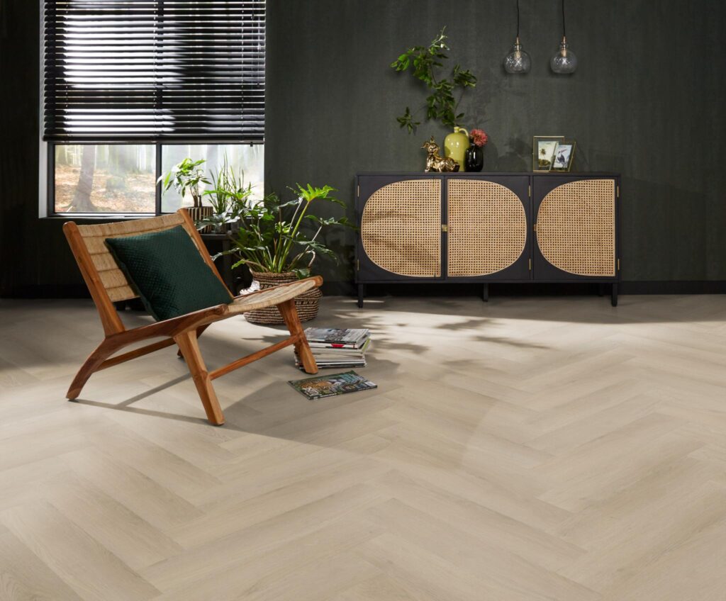 Ambiant Spigato Navaro visgraat click beige PVC