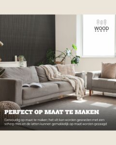 Akoestisch Wandpaneel - Zwart Eiken - 270x60cm (1+1 gratis)