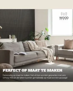 Akoestisch Wandpaneel - Zwart Eiken - 270x60cm (1+1 gratis)