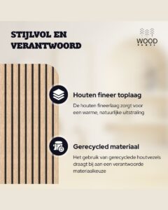 Akoestisch Wandpaneel - Klassiek Eiken - 270x60cm (1+1 gratis)