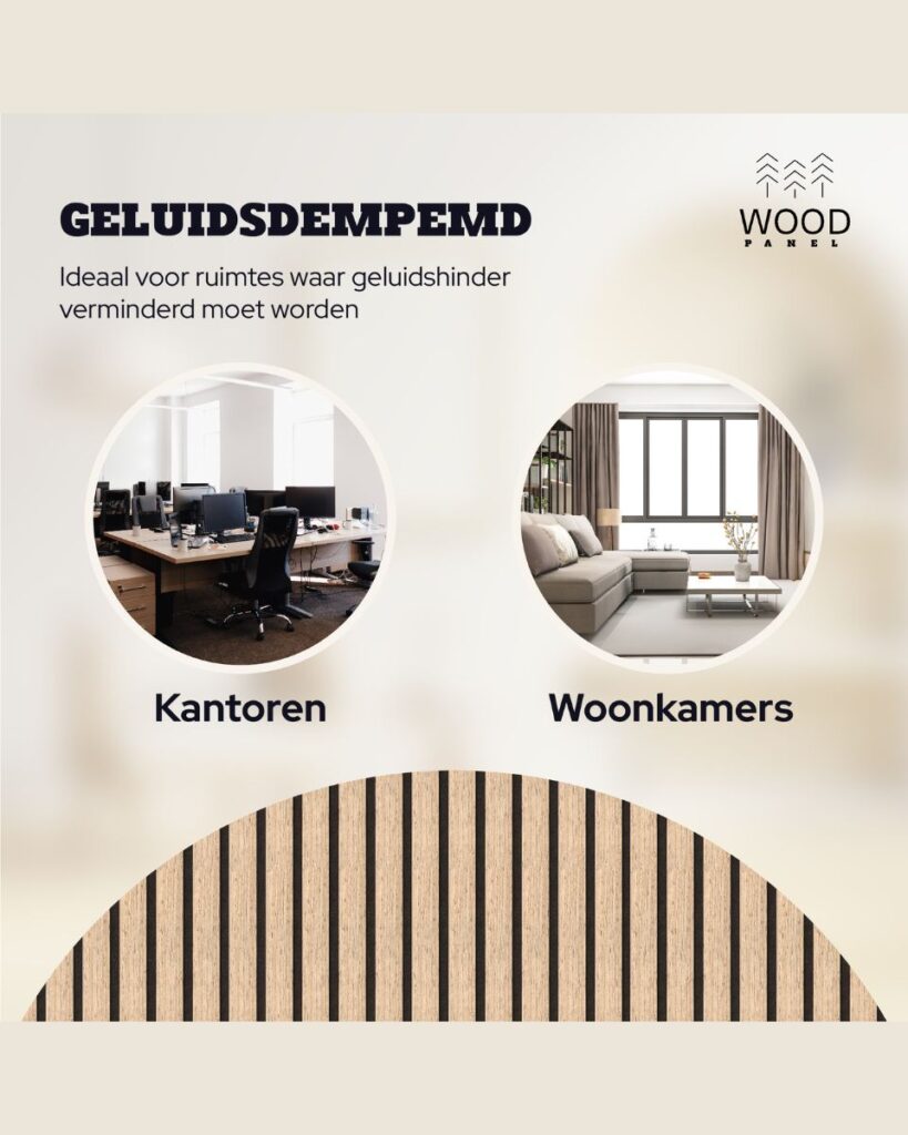 Akoestisch Wandpaneel - Klassiek Eiken - 270x60cm (1+1 gratis)