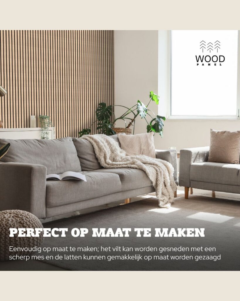 Akoestisch Wandpaneel - Klassiek Eiken - 270x60cm (1+1 gratis)
