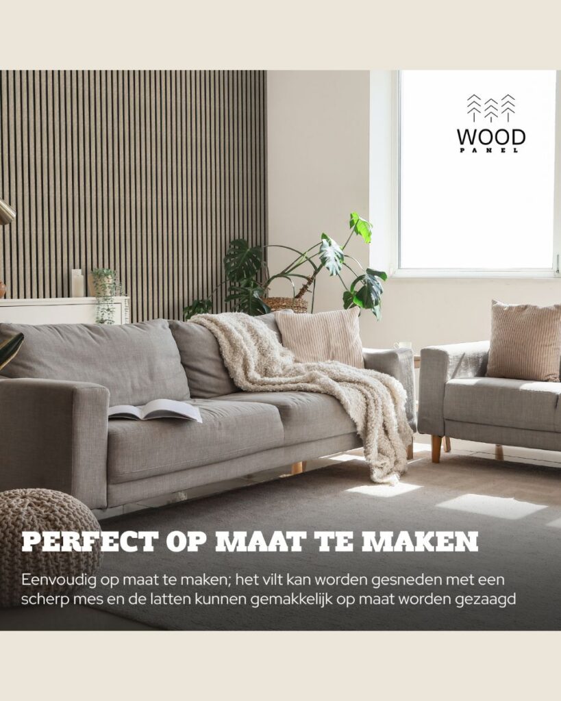 Akoestisch Wandpaneel - Bruin Eiken - 270x60cm (1+1 gratis)