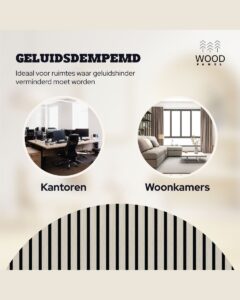 Akoestisch Wandpaneel - Licht Eiken - 270x60cm (2 pack)