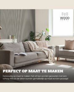 Akoestisch Wandpaneel - Licht Eiken - 270x60cm (2 pack)