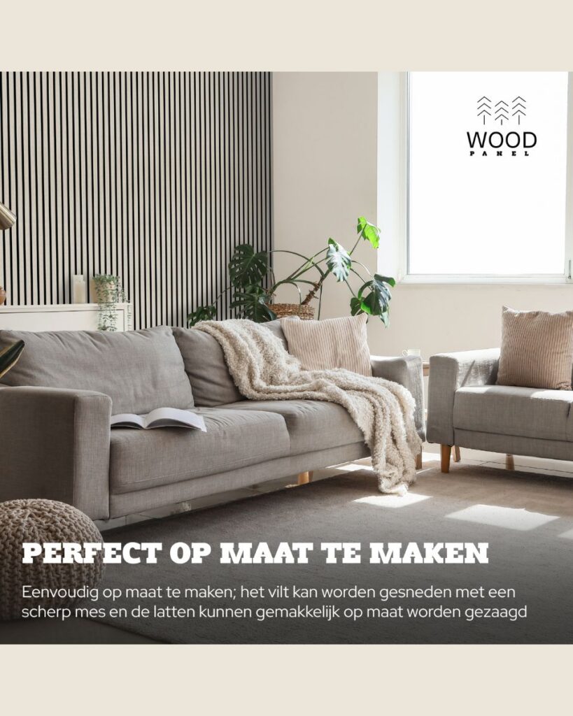 Akoestisch Wandpaneel - Licht Eiken - 270x60cm (2 pack)