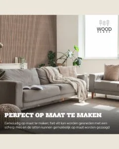 Akoestisch Wandpaneel - Walnoot - 270x60cm (1+1 gratis)