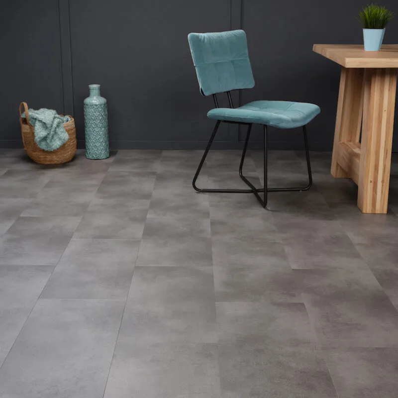 Givefloors Nature Stone Plak PVC – Dark Grey – Tegel 45X90