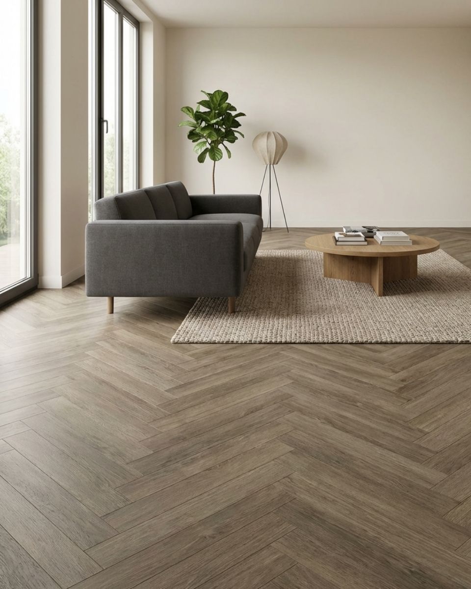 givefloors visgraat pvc click 16 donker eiken rustic touch