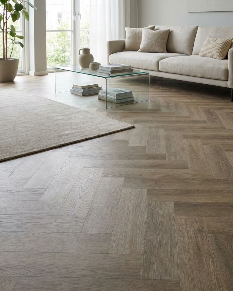 givefloors visgraat pvc click 16 donker eiken rustic touch