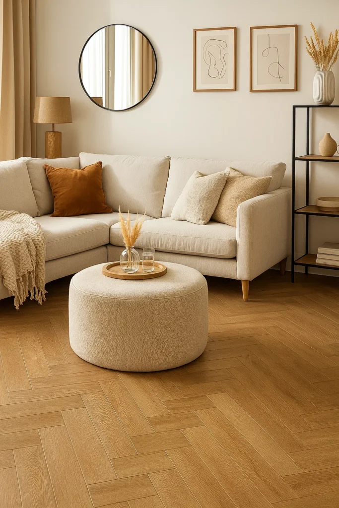 Givefloors 20000 Visgraat Natural Oak - SRC Click PVC extra mat