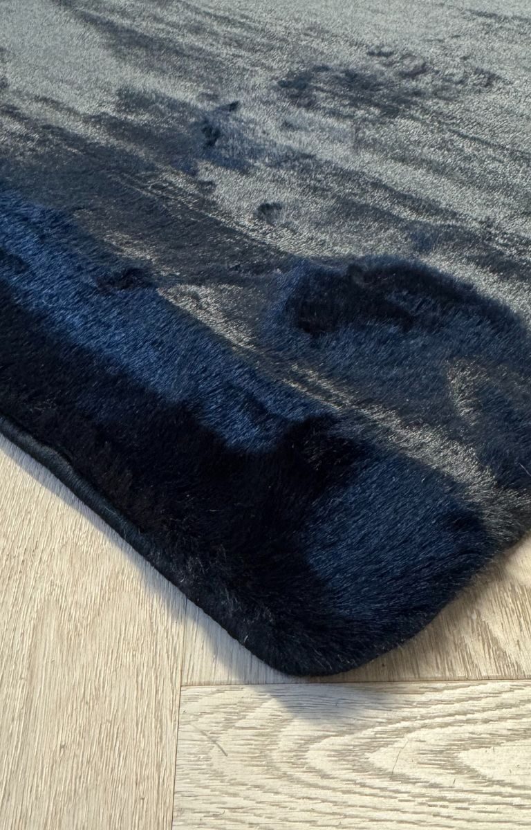cozy bunny vloerkleed zwart