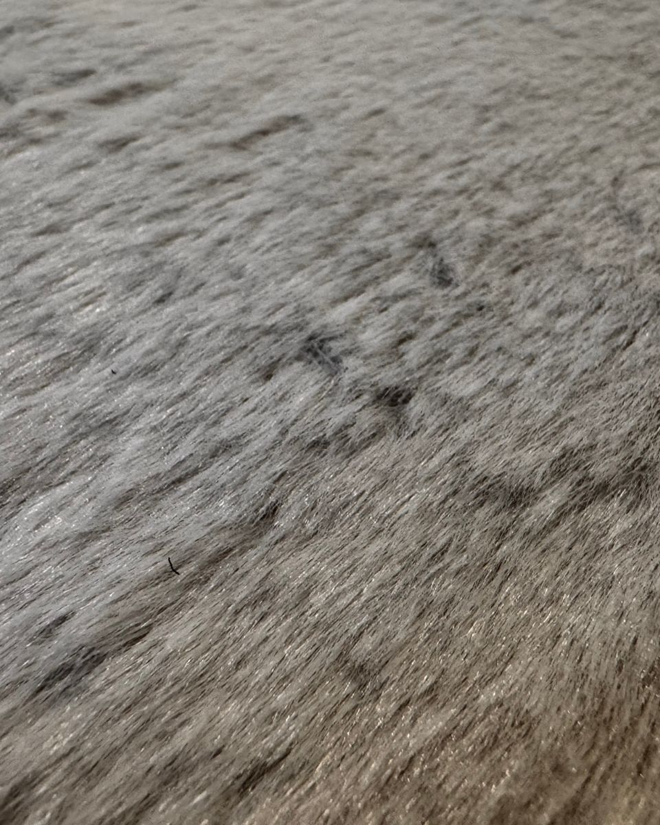 fluffy vloerkleed beige