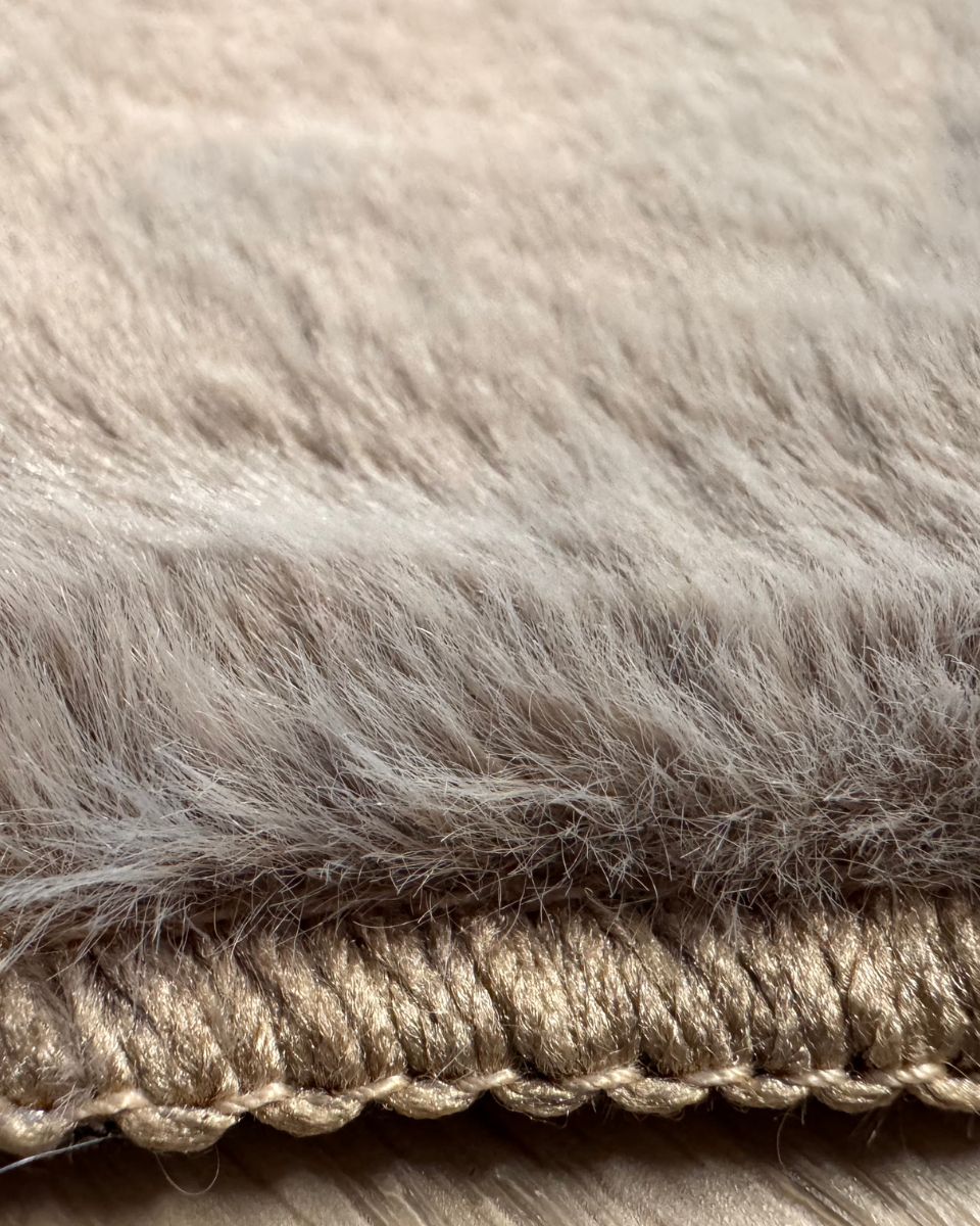 fluffy vloerkleed taupe