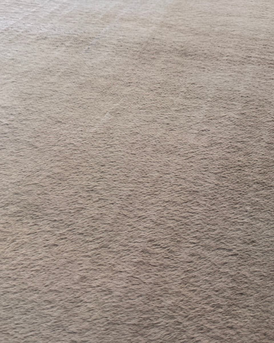 fluffy vloerkleed taupe