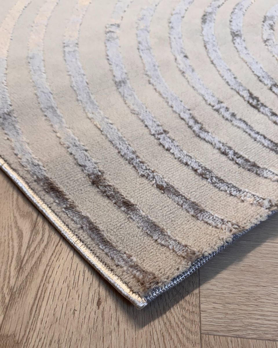 japandi shine vloerkleed donker beige