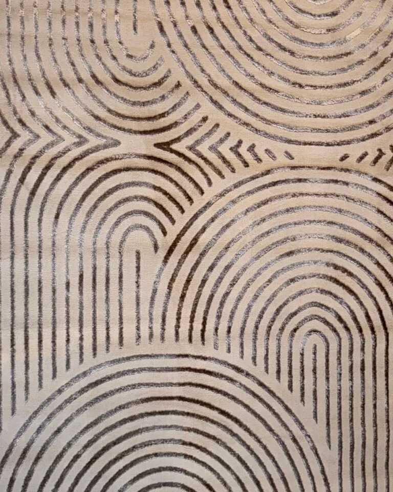 japandi shine vloerkleed donker beige
