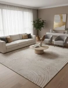 japandi shine vloerkleed licht beige