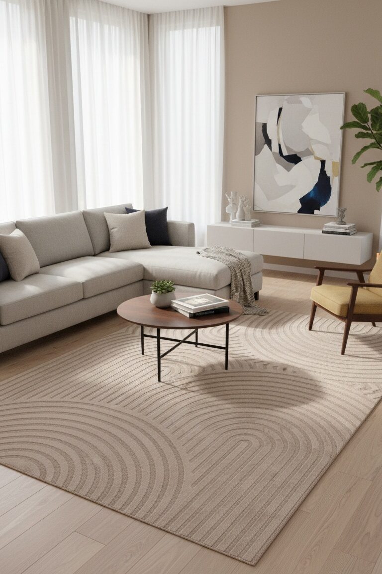 japandi vloerkleed beige