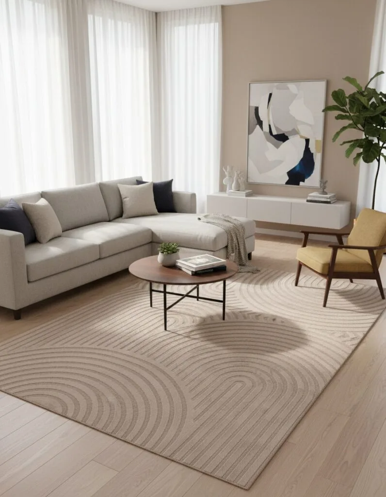 japandi vloerkleed beige