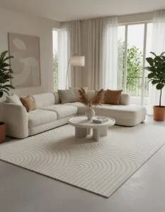 japandi vloerkleed cream