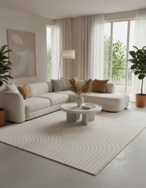 japandi vloerkleed cream