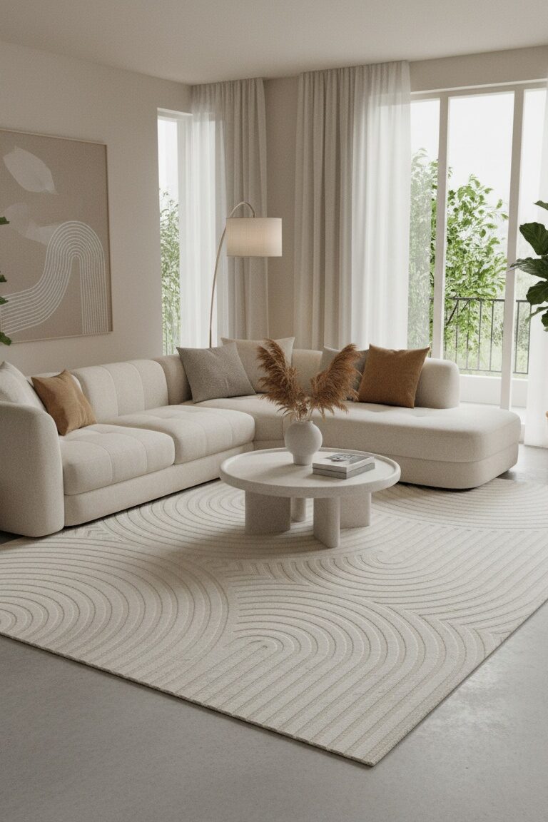 japandi vloerkleed cream