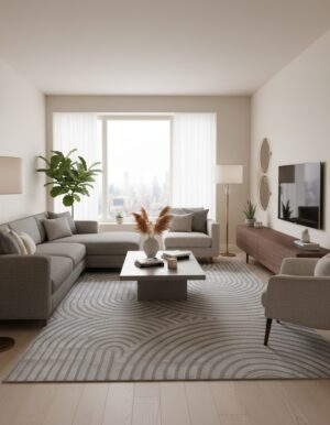 japandi vloerkleed grijs