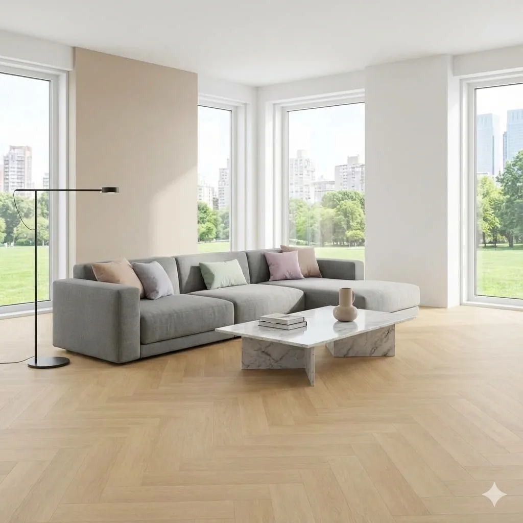 givefloors select eiken strook licht bruin – plak pvc