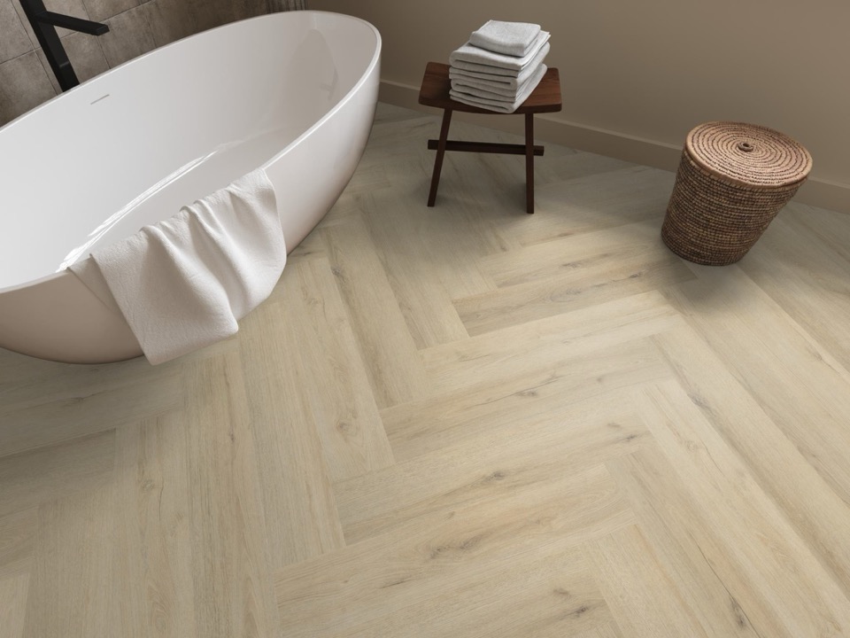 ambiant spigato xl valento visgraat dryback warm beige pvc