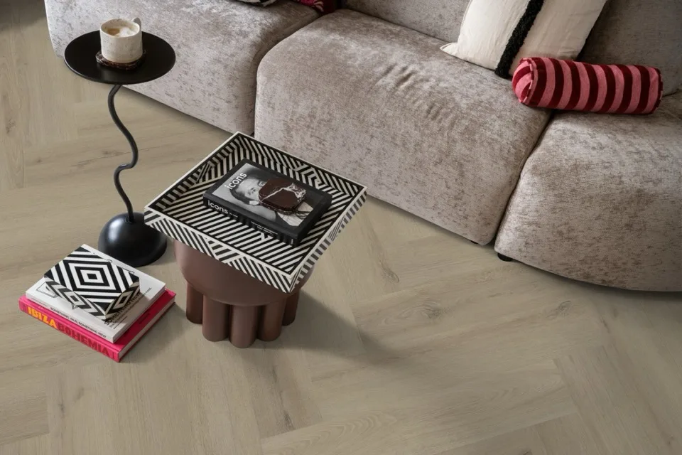 ambiant spigato xl valento visgraat dryback beige pvc