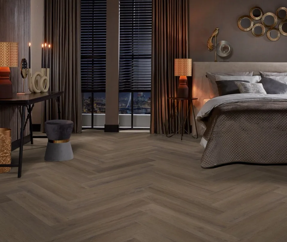 ambiant spigato xl valento visgraat dryback brown pvc