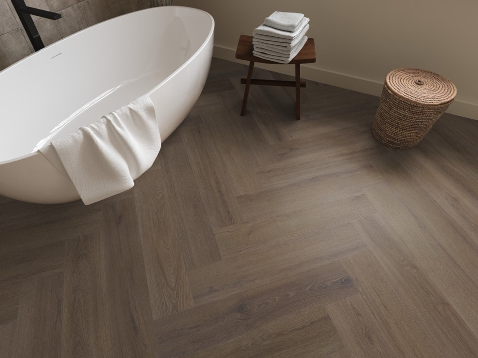 ambiant spigato xl valento visgraat dryback brown pvc