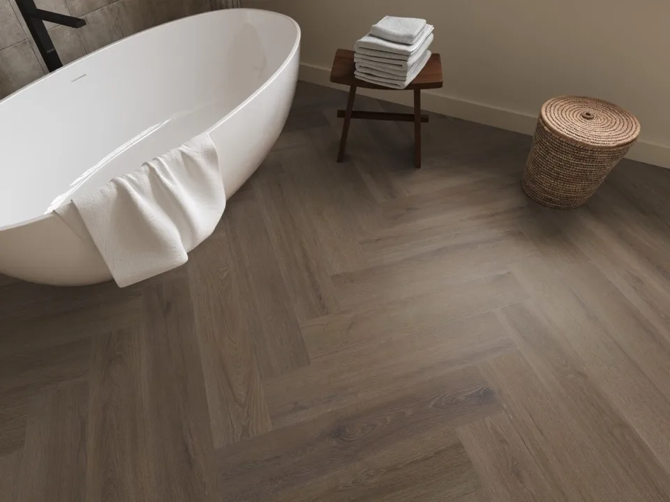 ambiant spigato xl valento visgraat dryback brown pvc