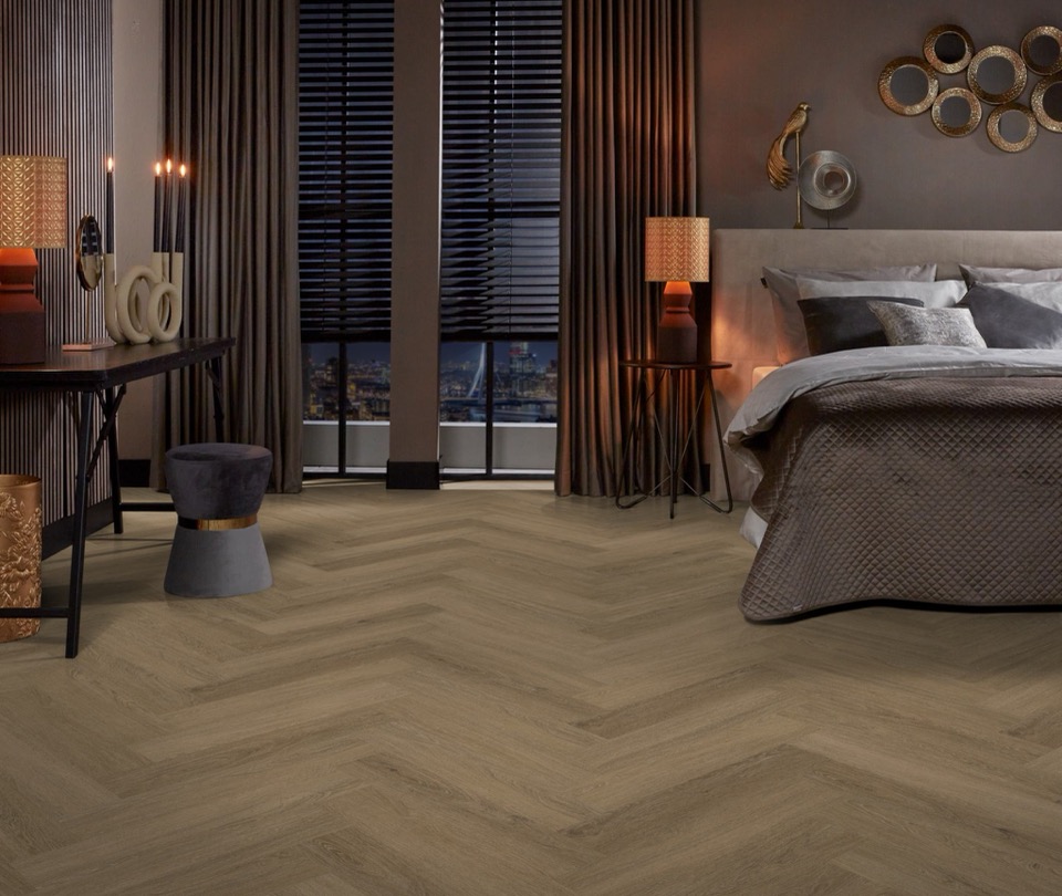 ambiant spigato viranto visgraat dryback light brown pvc