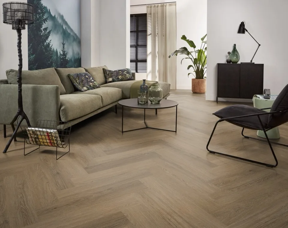 ambiant spigato viranto visgraat dryback light brown pvc