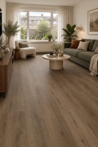 givefloors rustiek eiken donker bruin click pvc op=op