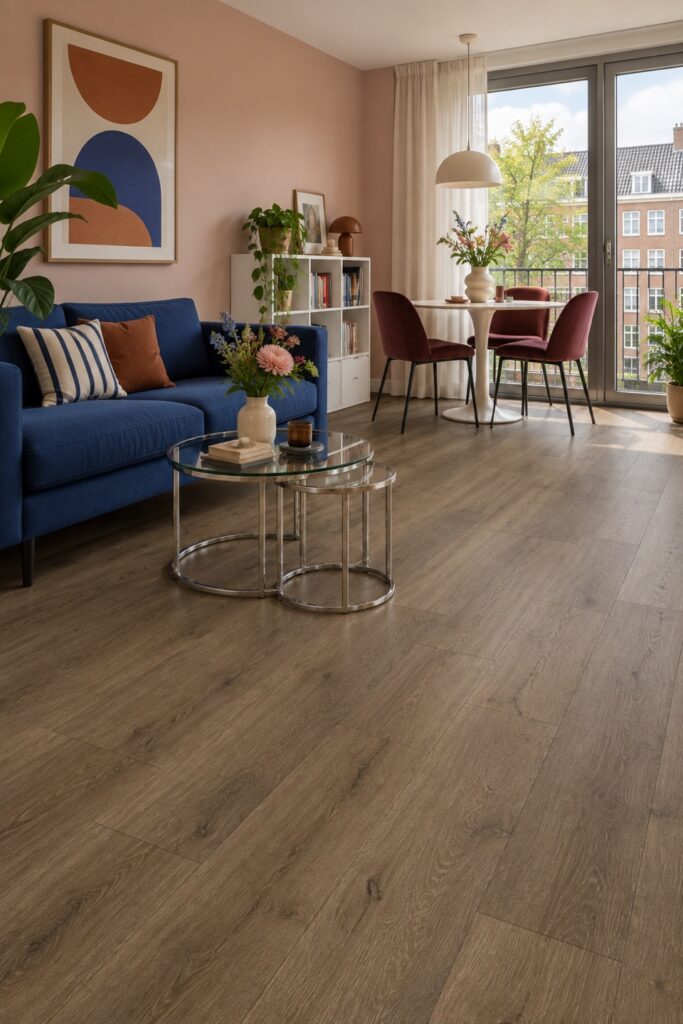 givefloors rustiek eiken donker bruin click pvc op=op