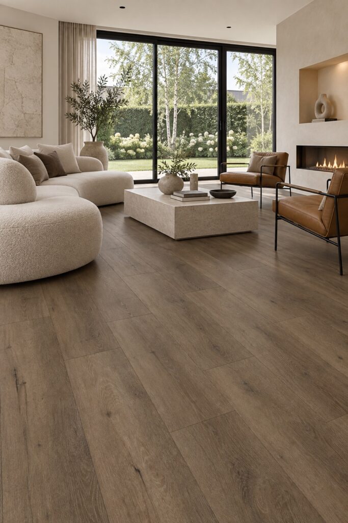 givefloors rustiek eiken donker bruin click pvc op=op