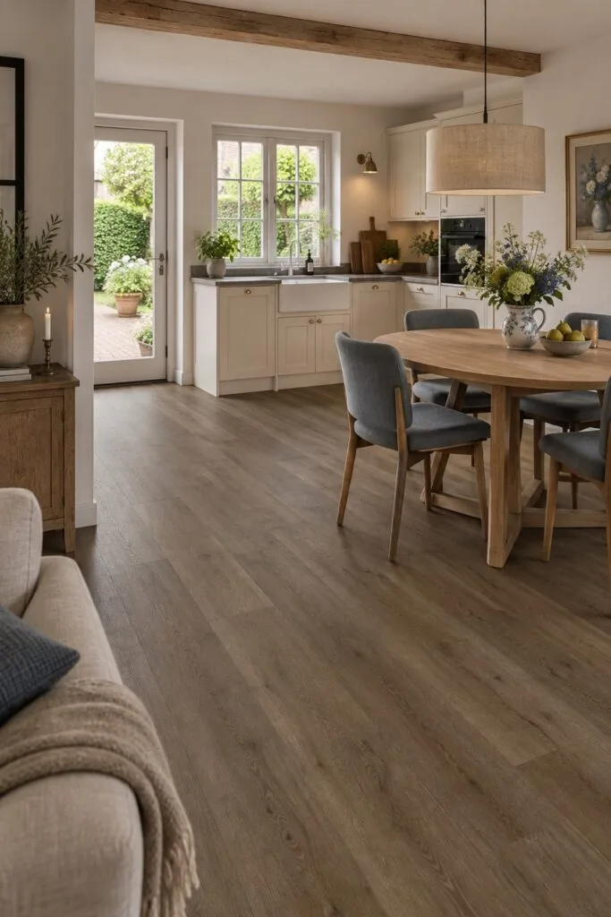 givefloors rustiek eiken donker bruin click pvc op=op
